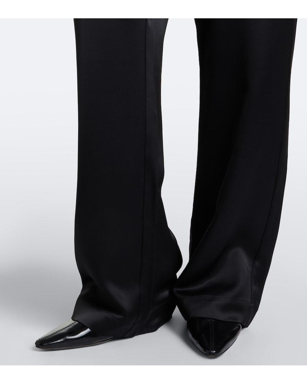 Rohe Blue Satin Wide-Leg Pants