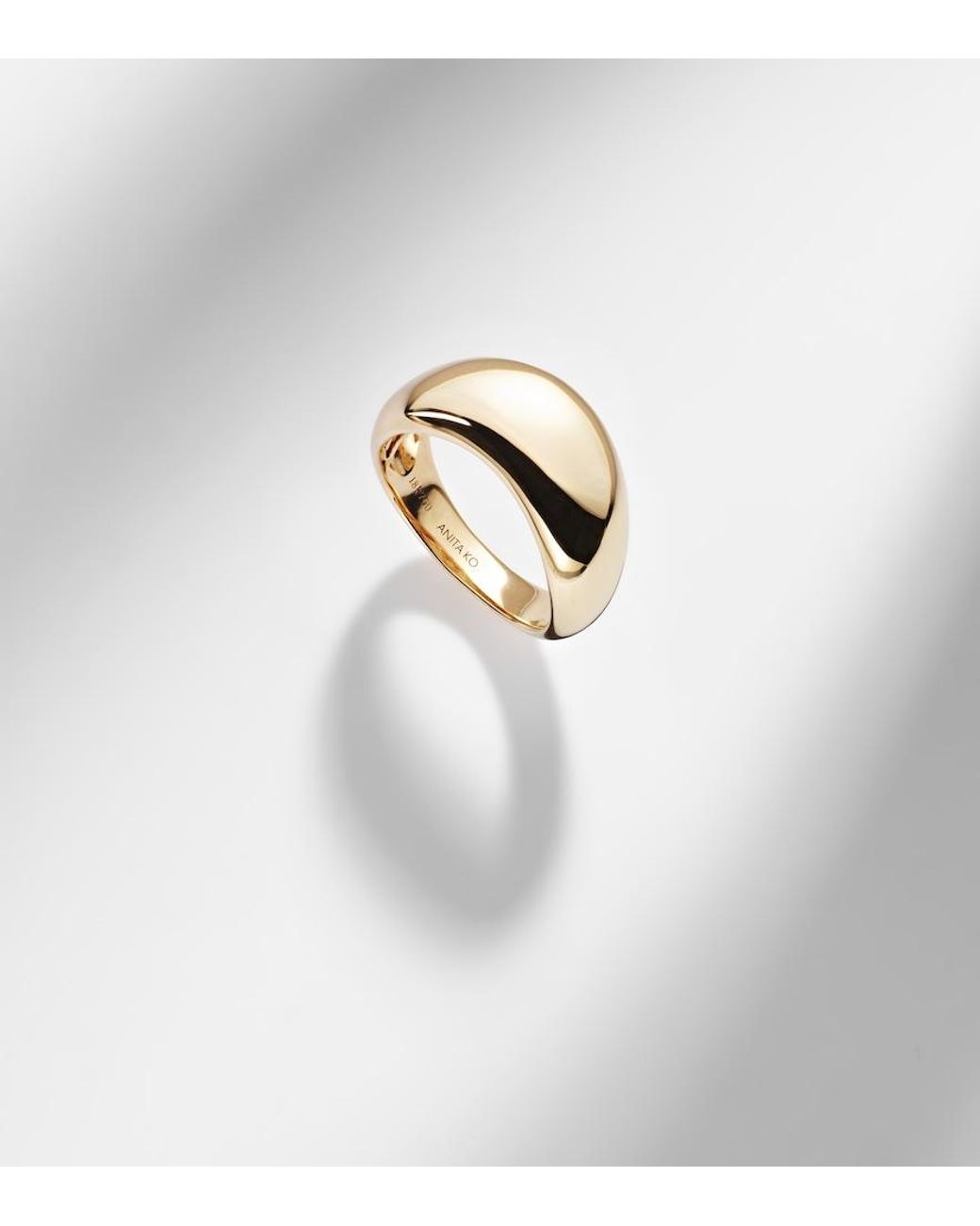 Anita Ko Metallic Celeste Wave 18Kt Ring
