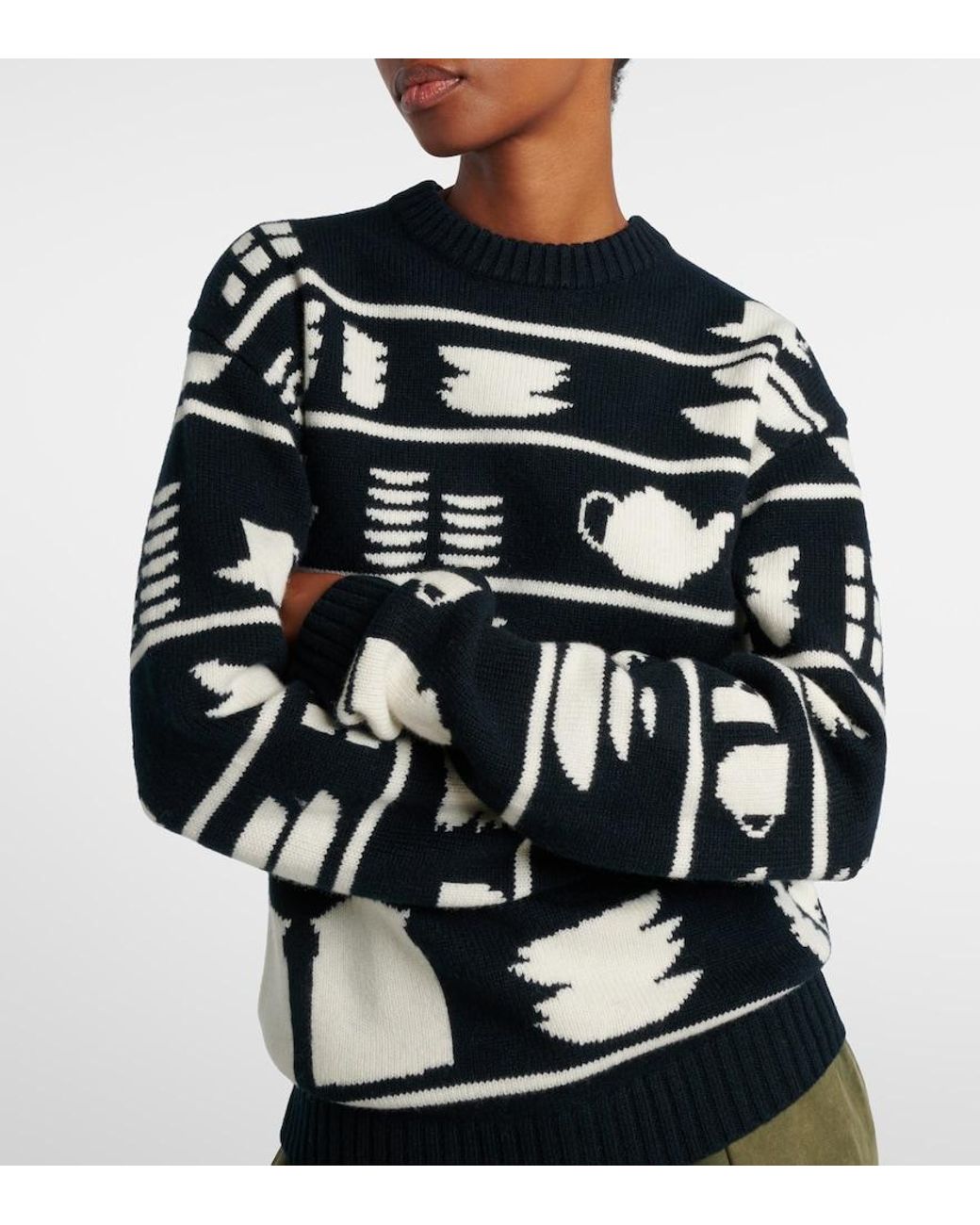 J.W. Anderson Black Jacquard Wool Sweater