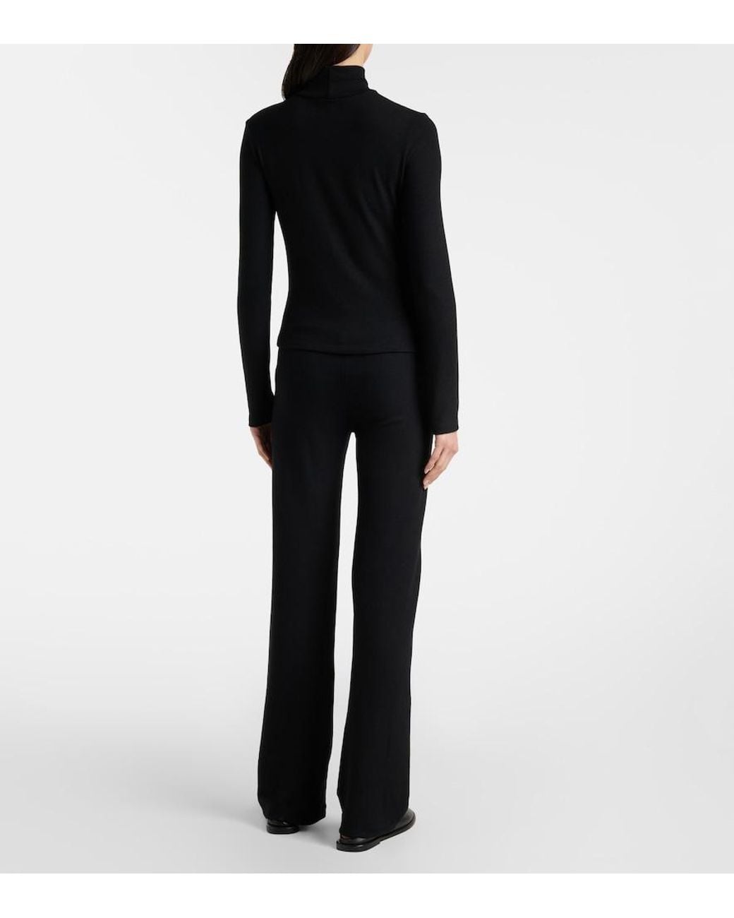Leset Black Lauren High-Rise Straight Pants