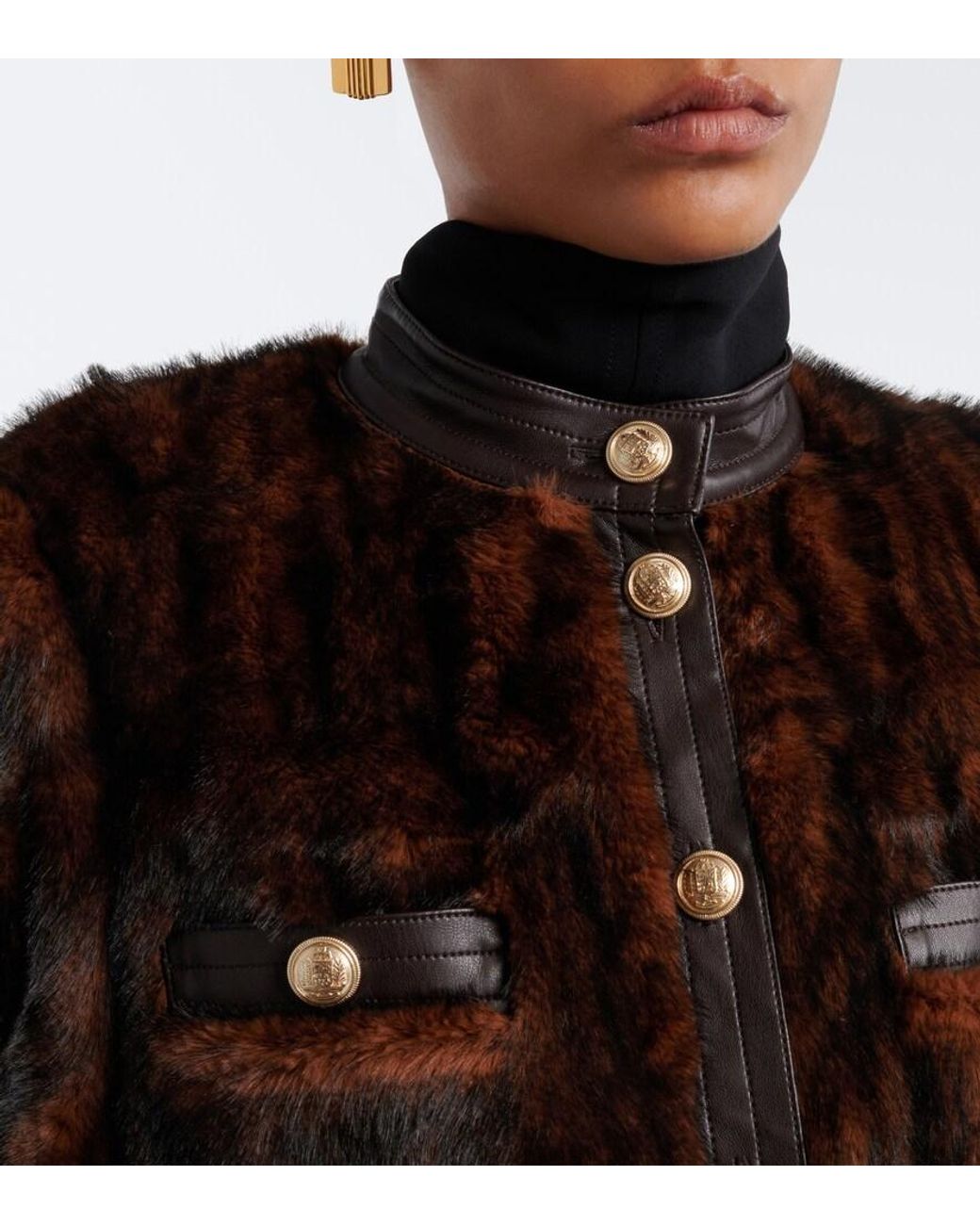 Rixo Brown Jina Cropped Jacket