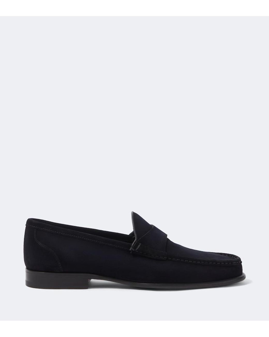 Magnanni Shoes Black Suede Loafers for men