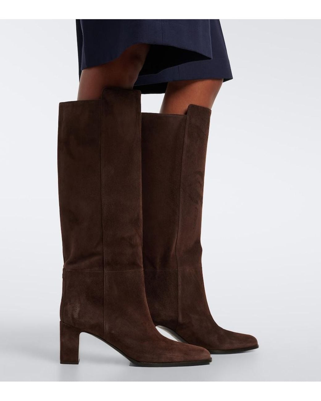 Jimmy Choo Brown Caly Suede Knee-High Boots