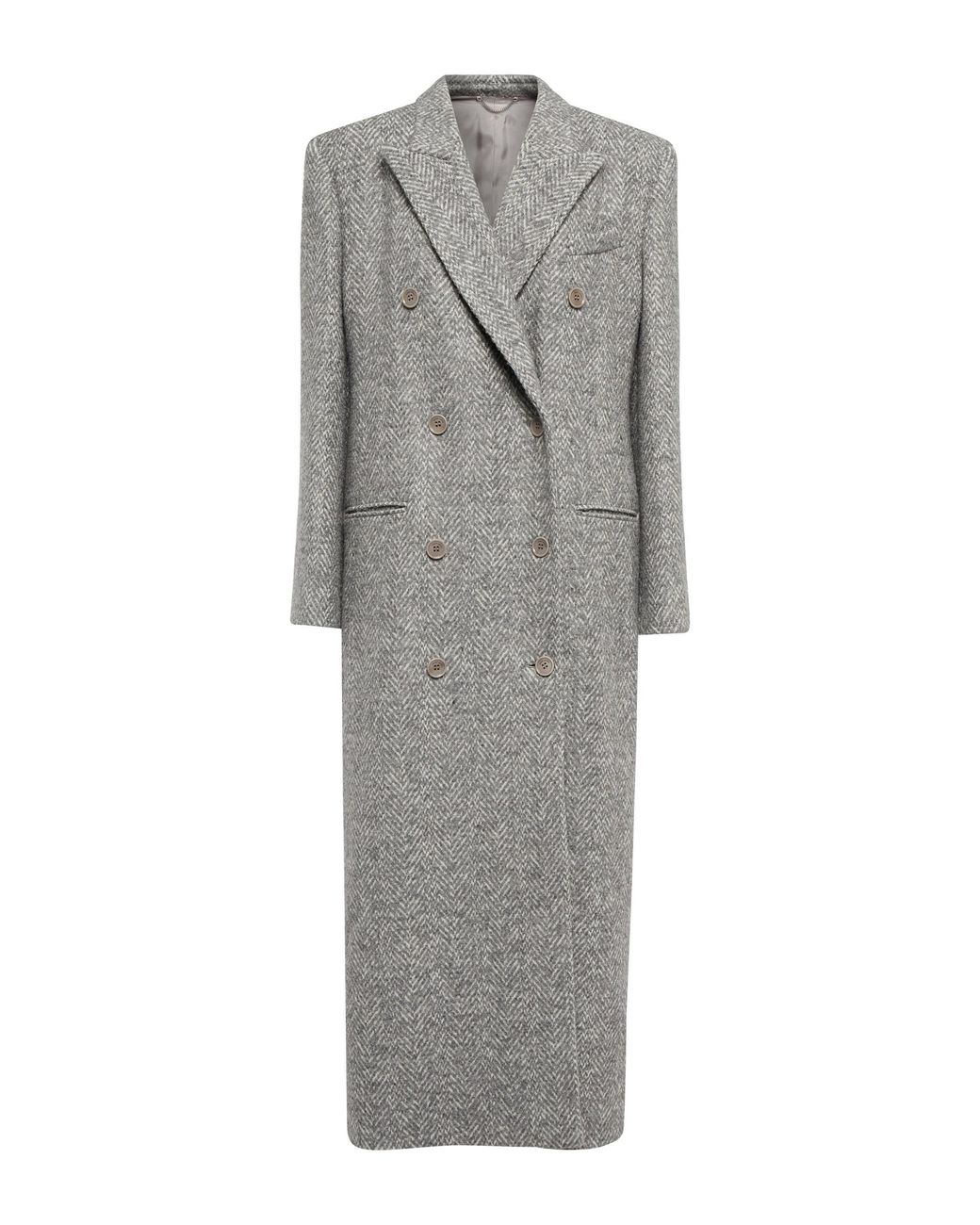 Magda Butrym Herringbone Woolblend Coat in Gray Lyst