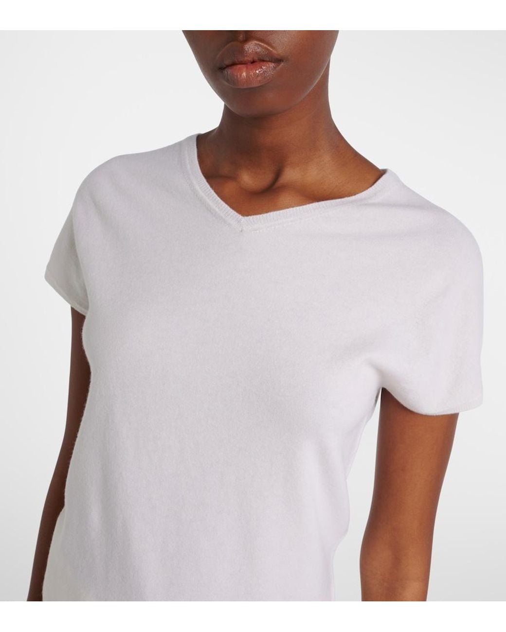 Vince White Wool And Cashmere-Blend Top