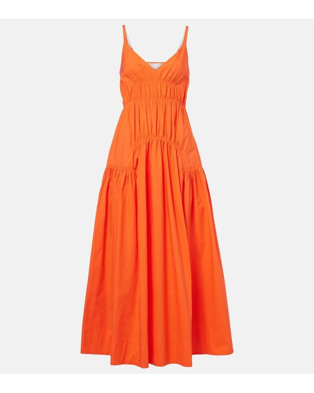 Proenza Schouler Orange Label Michelyn Cotton-Blend Maxi Dress