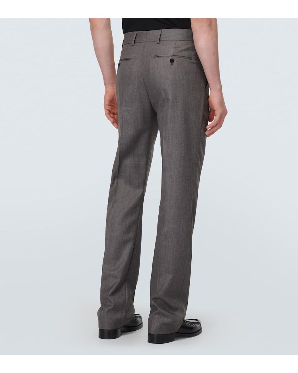 Acne Gray Mid-Rise Straight Pants for men