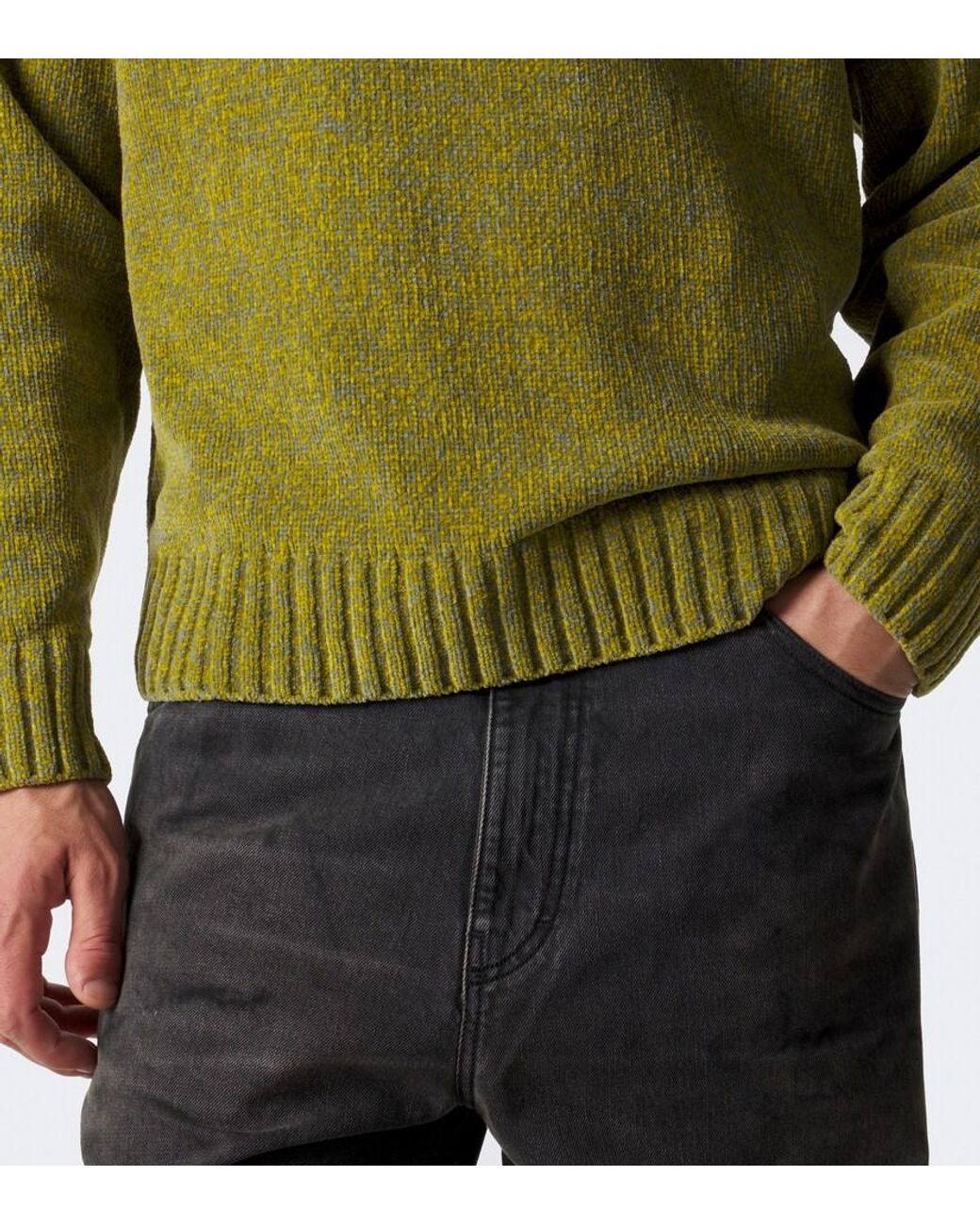 Stone Island Green Compass Cotton Sweater for men