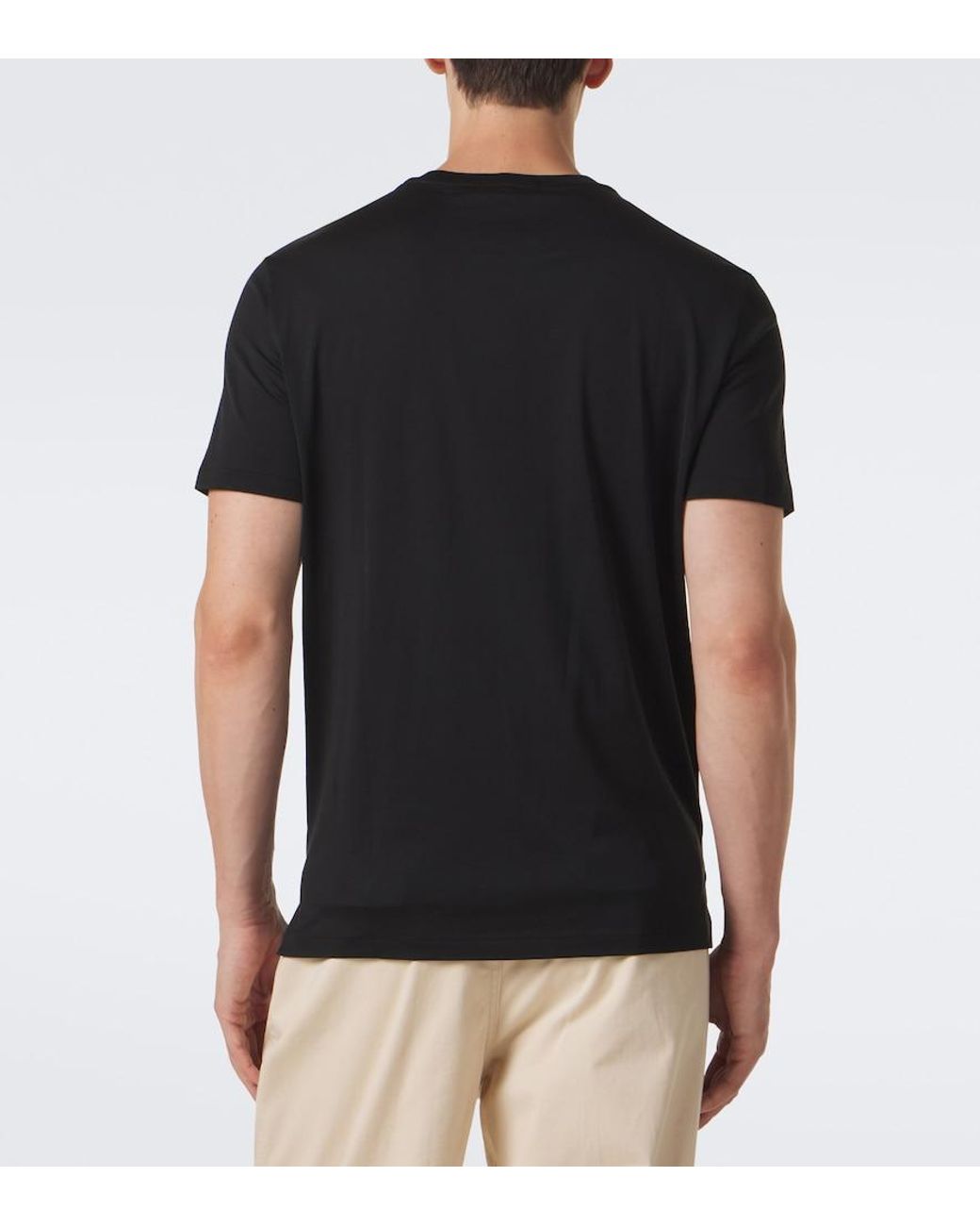Ralph Lauren Black Cotton Jersey T-Shirt for men