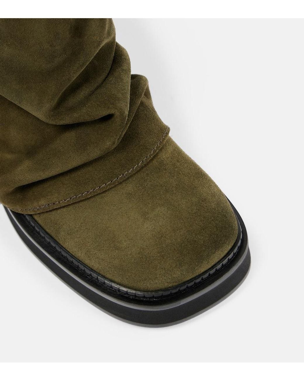 The Attico Green Mini Robin Combat Booties