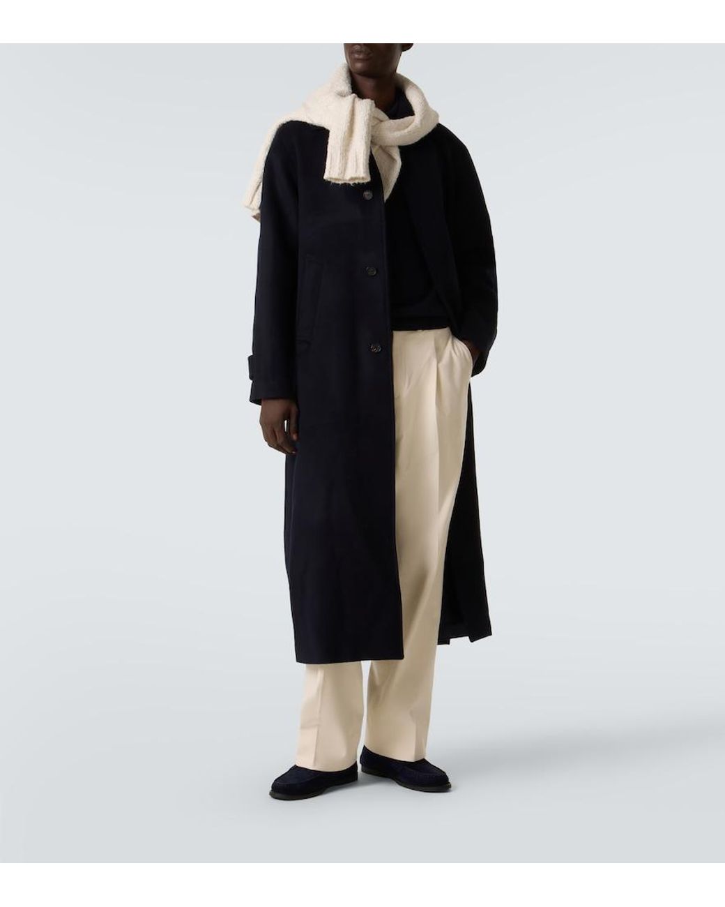 Saman Amel Mantel Aus Wolle in Blue für Herren