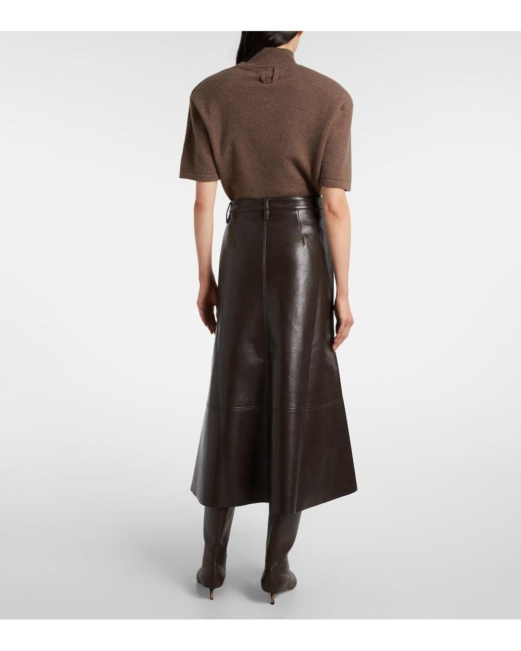 Citizens of Humanity Black Cassia Flared Midi Skirt