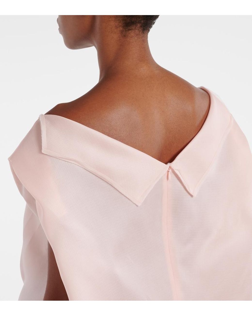 Khaite Pink Selwyn Silk Gazar Maxi Dress