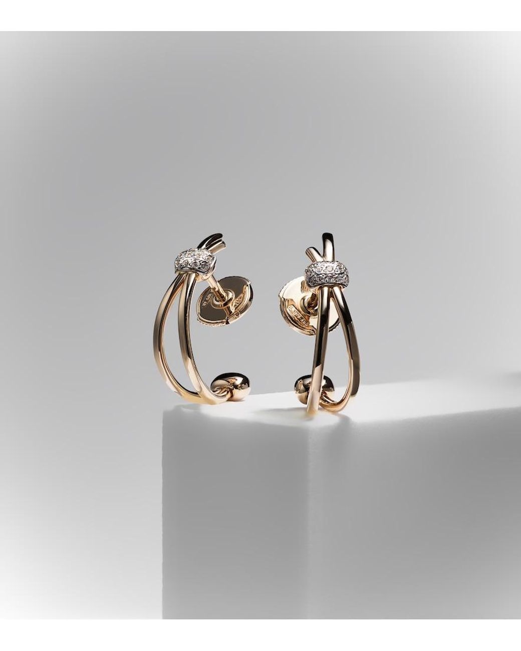 Pomellato White Together 18Kt Rose Earrings With Diamonds