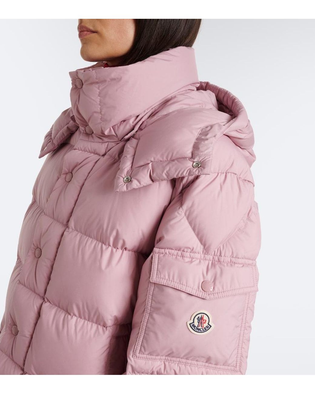 Moncler Pink Maya 70 Hooded Down Jacket