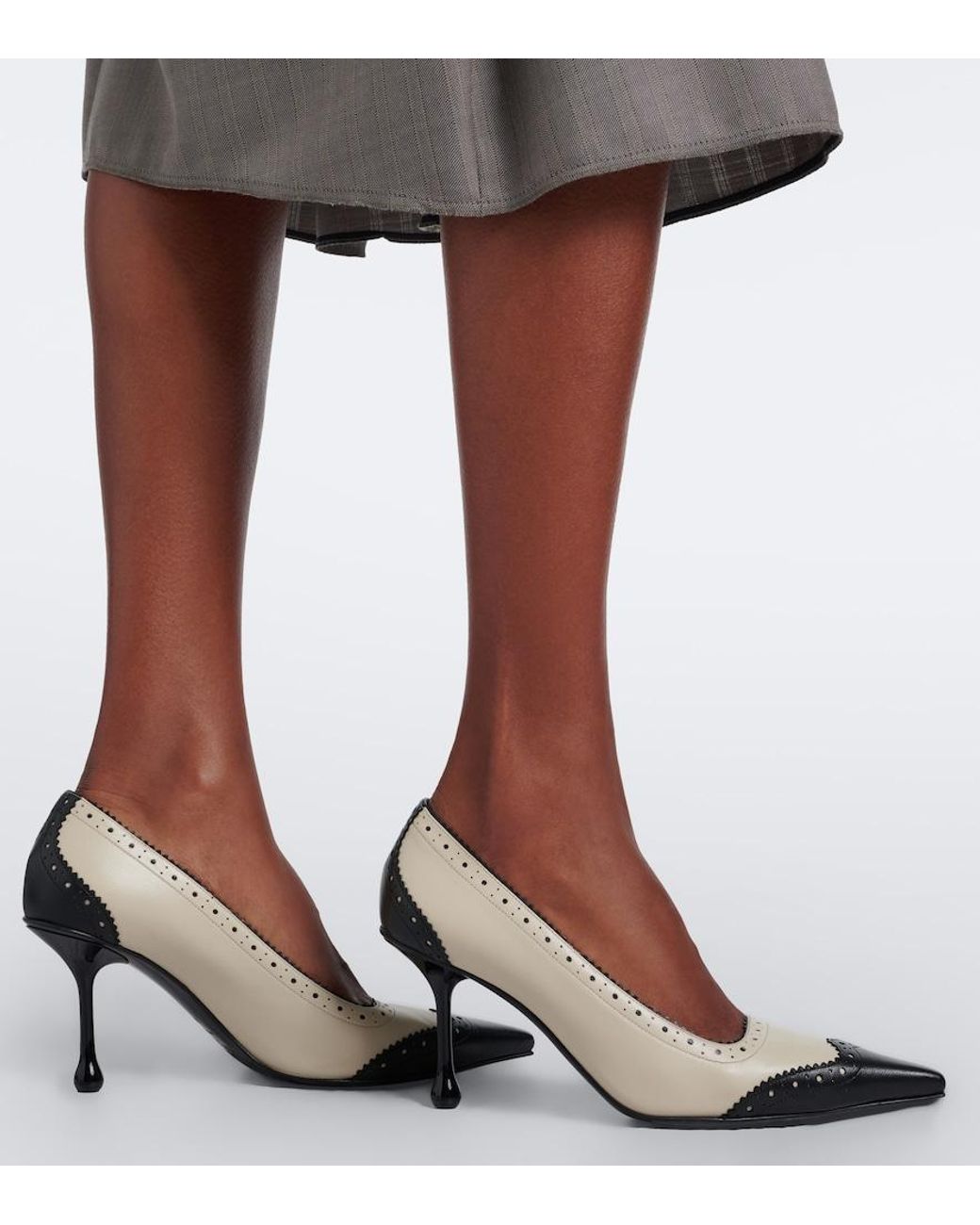 Jimmy Choo White Ixia Leather Pumps