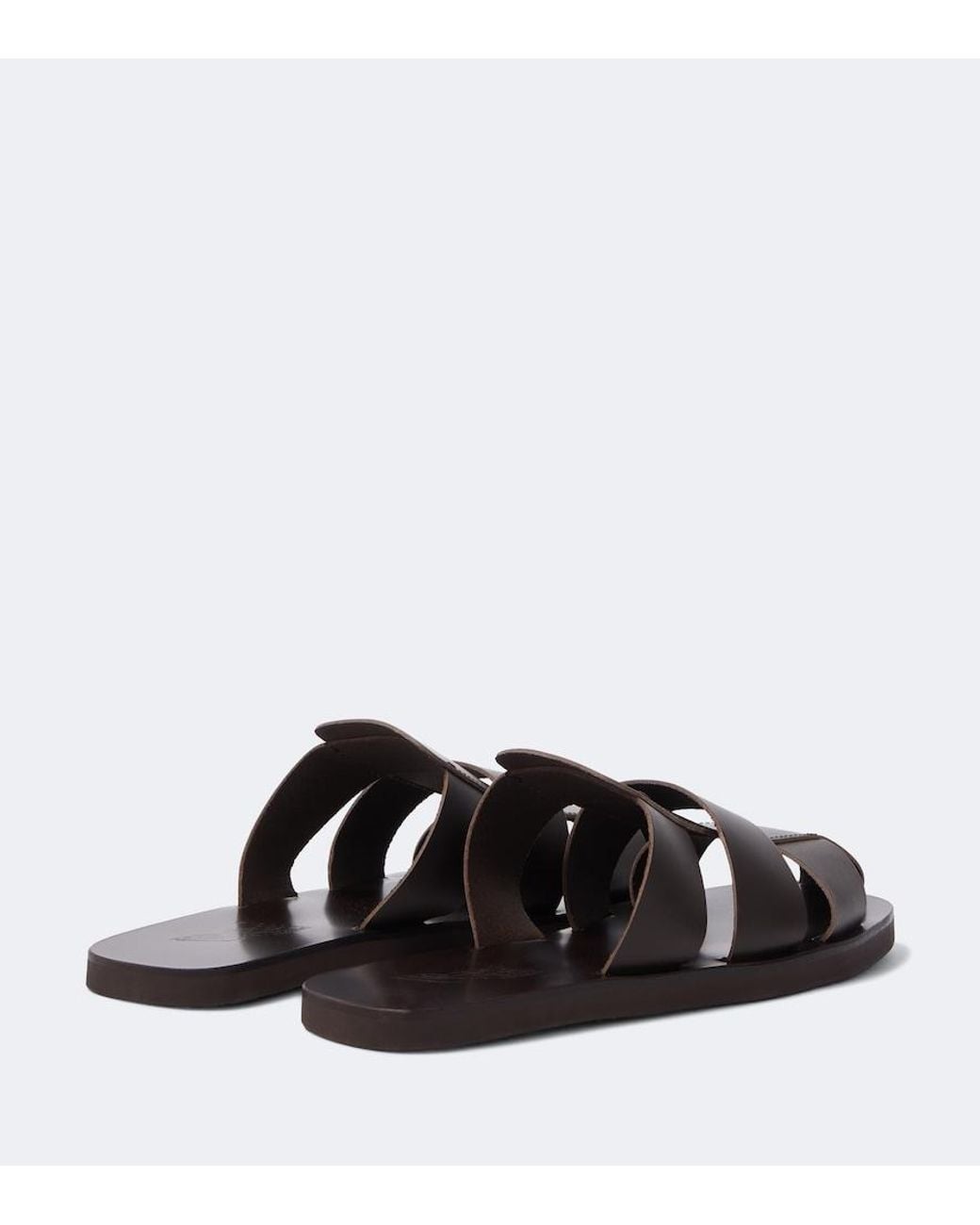 Ancient Greek Sandals Brown Andreas Leather Fisherman Sandals for men
