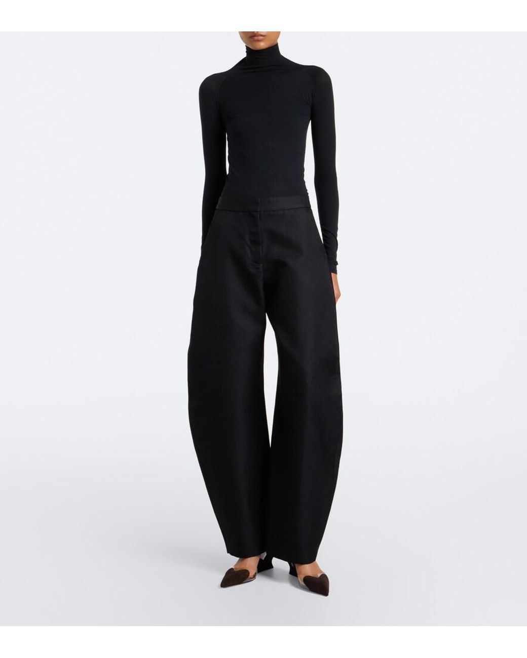 Alaïa Black Le Cour Suede Wedge Mules