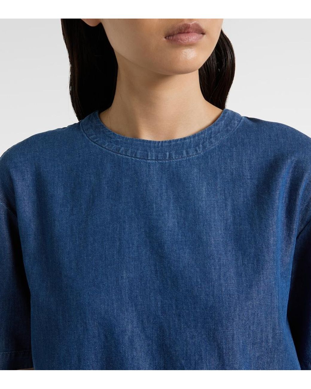 Max Mara Blue Moresca Denim Top