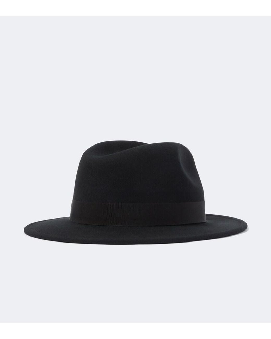 Borsalino Black Macho Wool Fedora for men