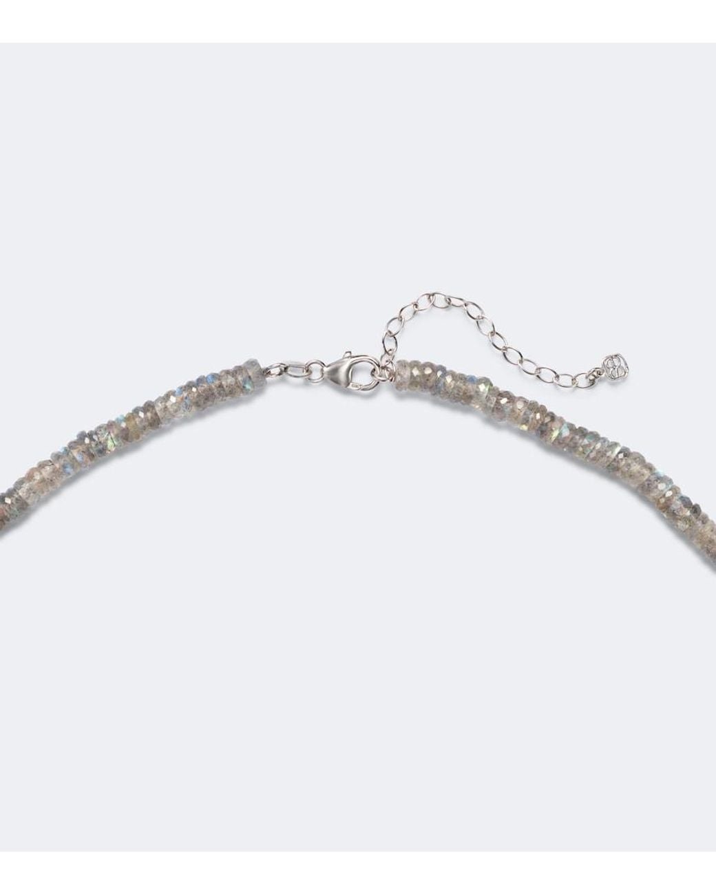 Sydney Evan White 14Kt Beaded Necklace With Quartz And Diamonds for men