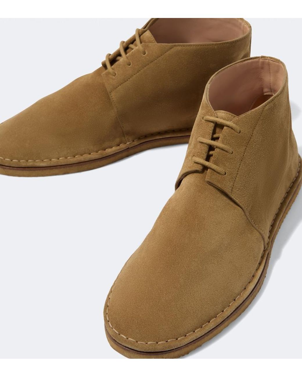 The Row Natural Nicola Suede Desert Boots for men