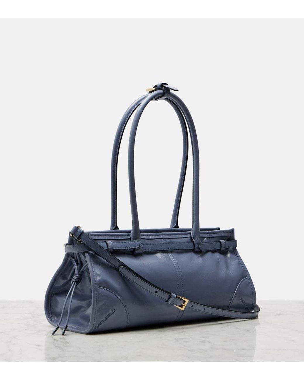 Prada Blue Bonnie Medium Leather Shoulder Bag