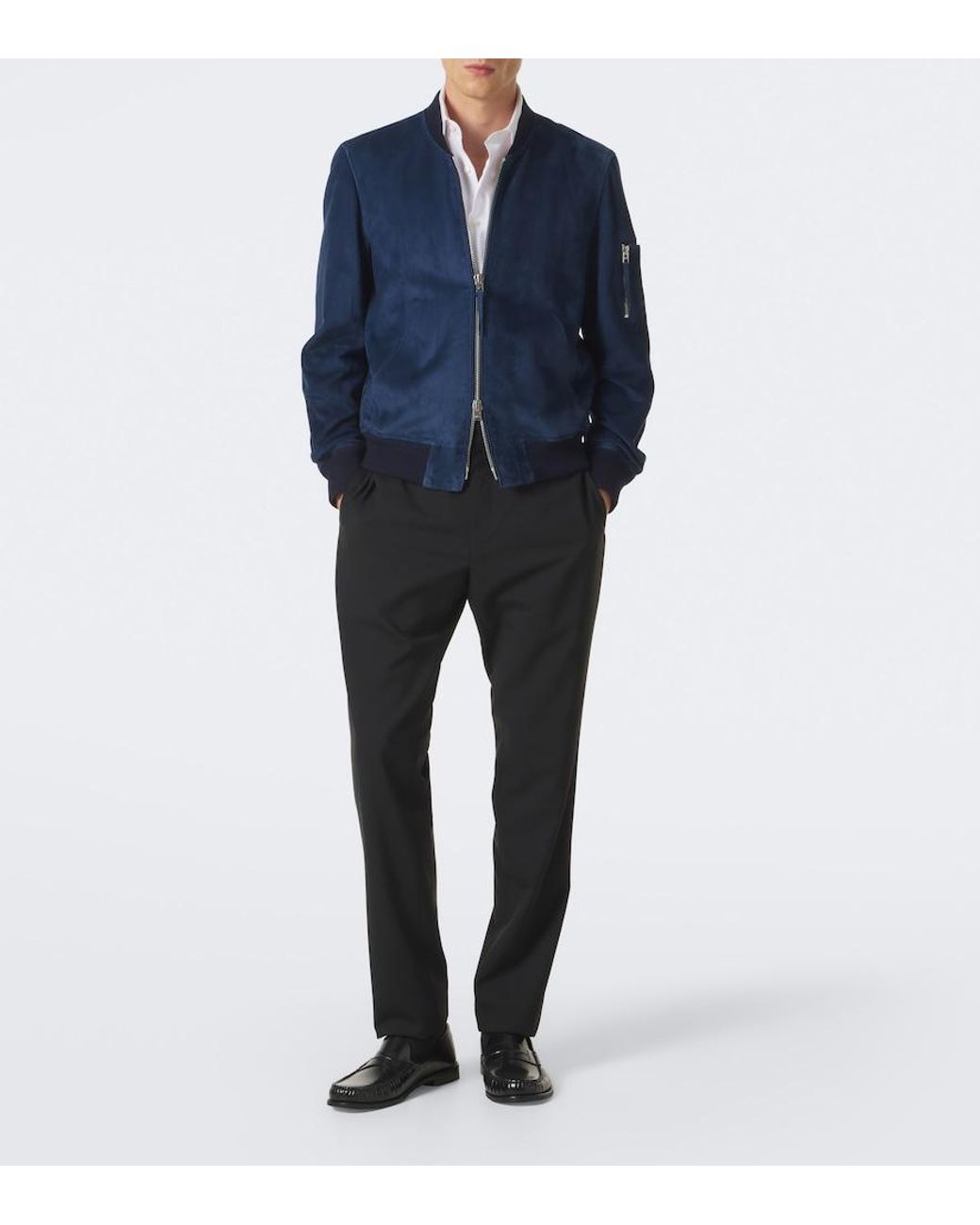 Tom Ford Black Shelton Wool Slim Pants for men