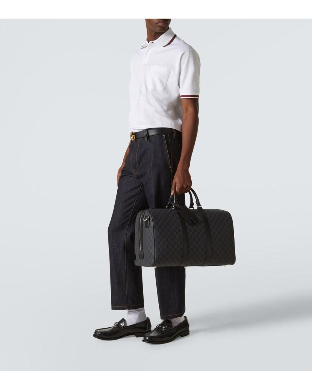 Gucci Black Gg Large Duffle Bag for men