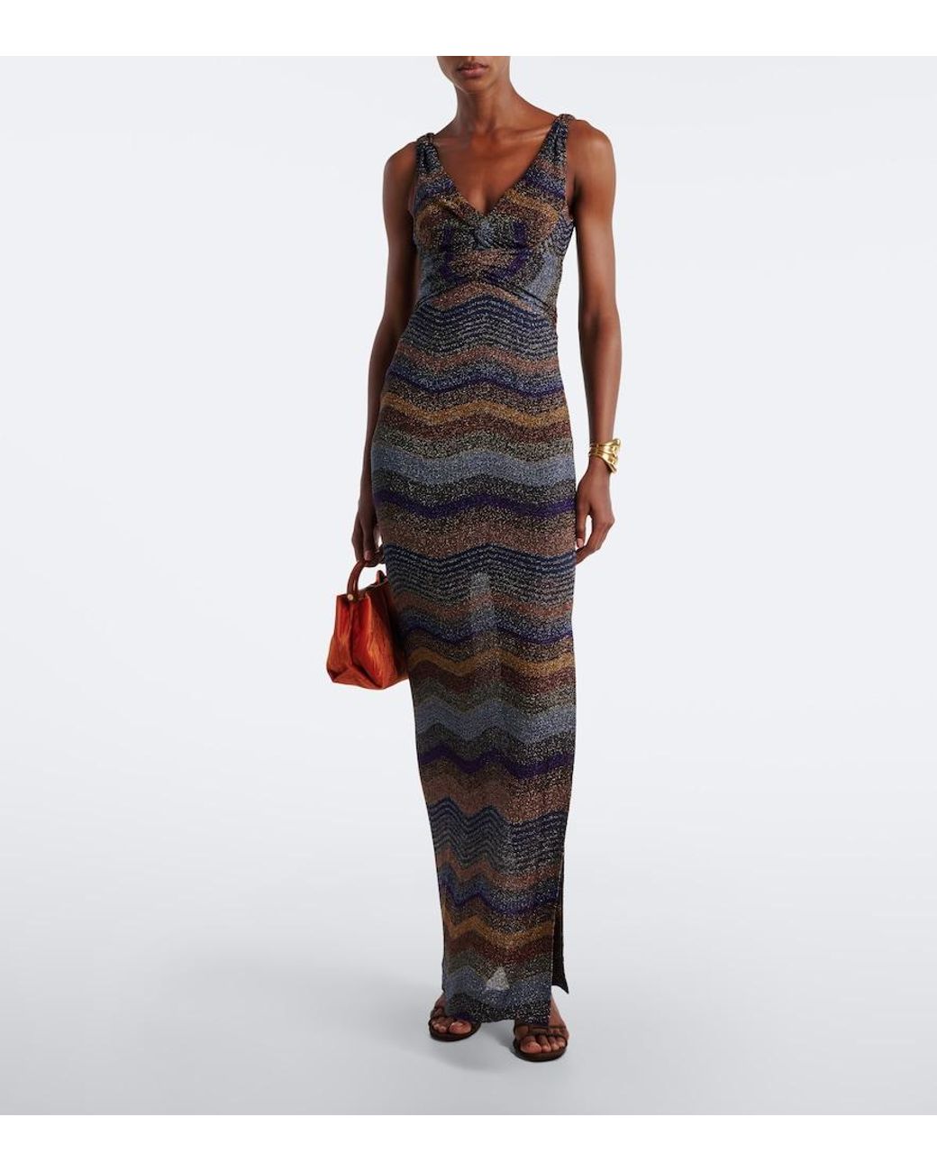 Missoni Black Wave Lame Gown