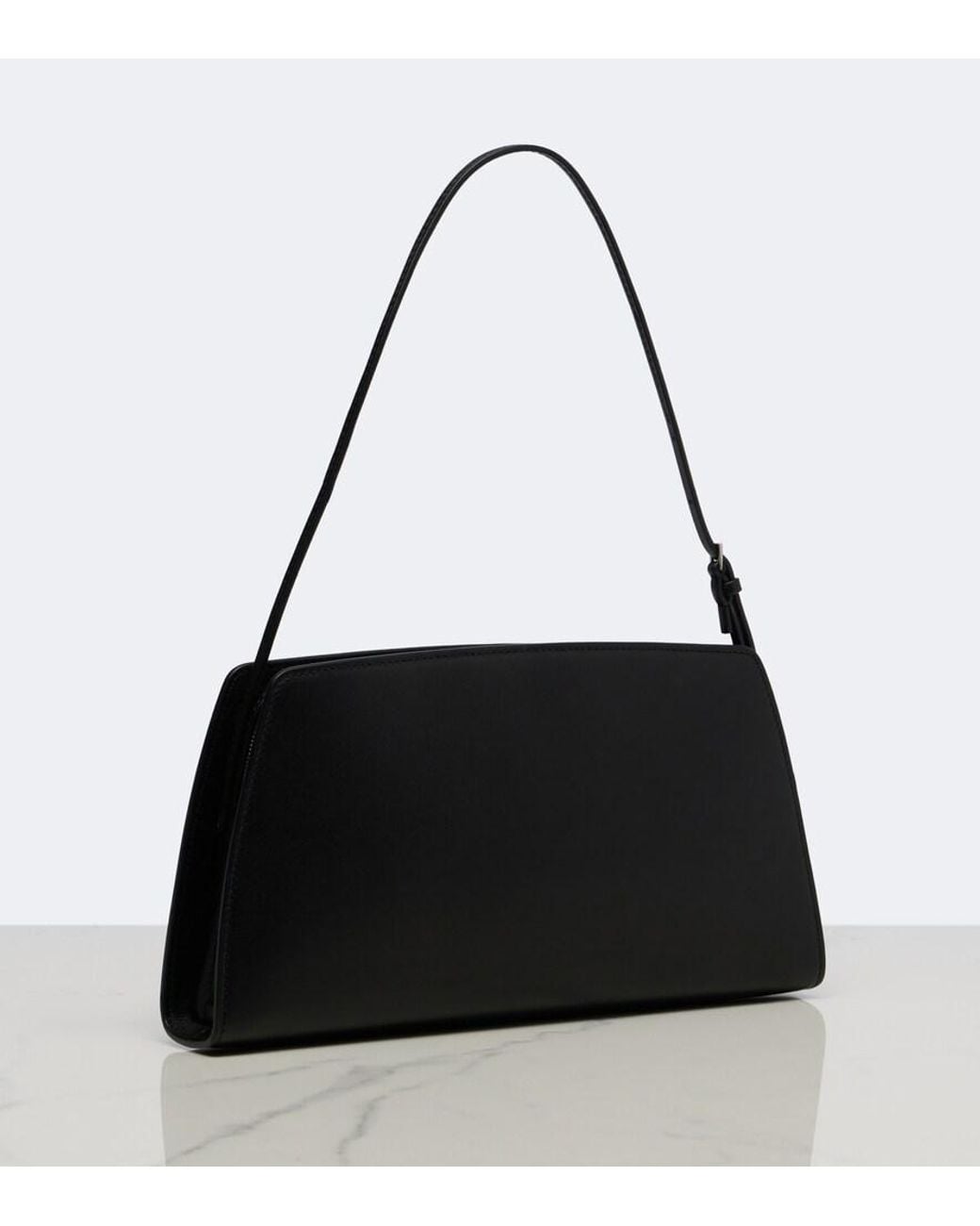 The Row Black Dalia Leather Shoulder Bag