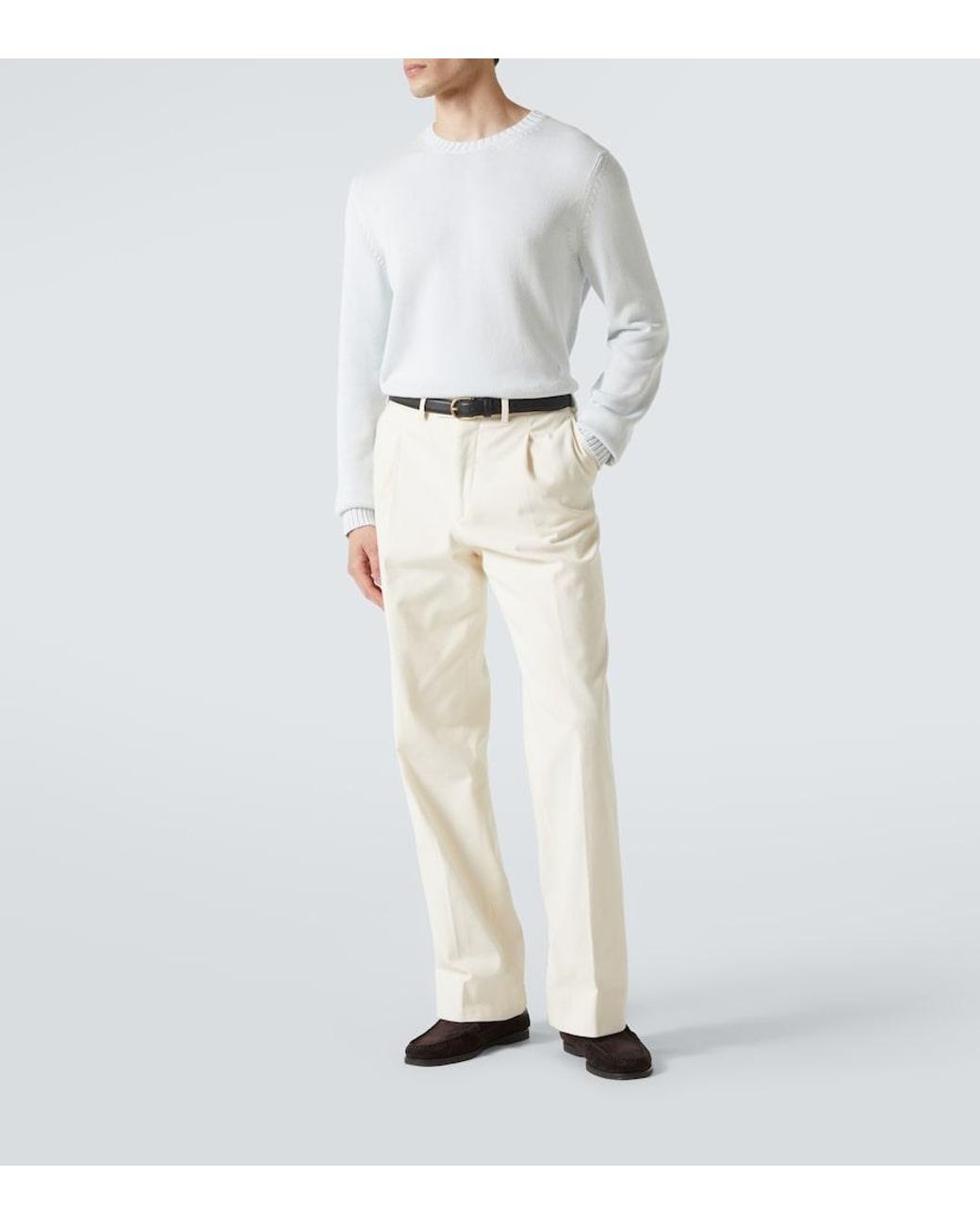 Saman Amel Pullover Aus Baumwolle in White für Herren