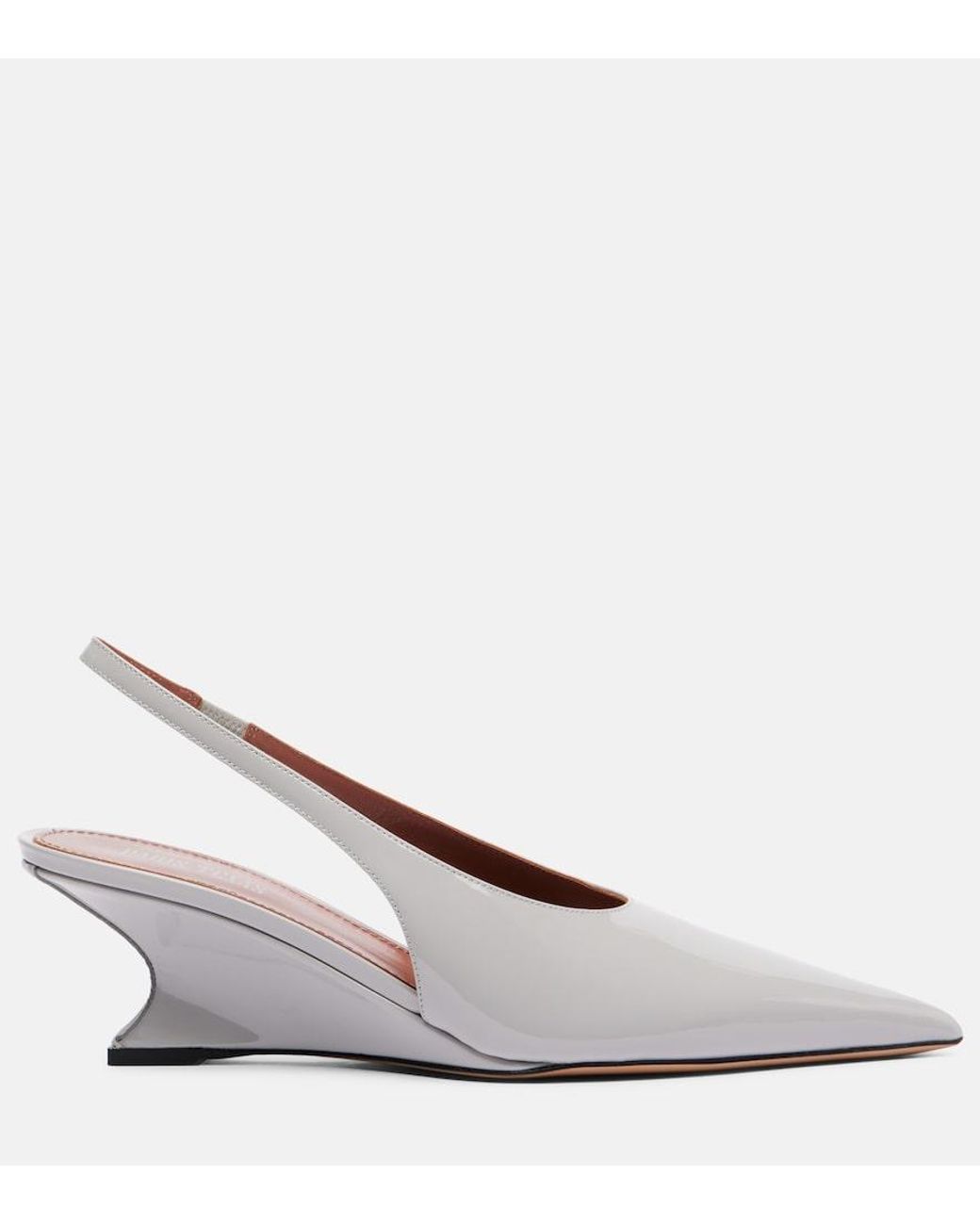 Paris Texas White Nina 50 Patent Leather Slingback Pumps