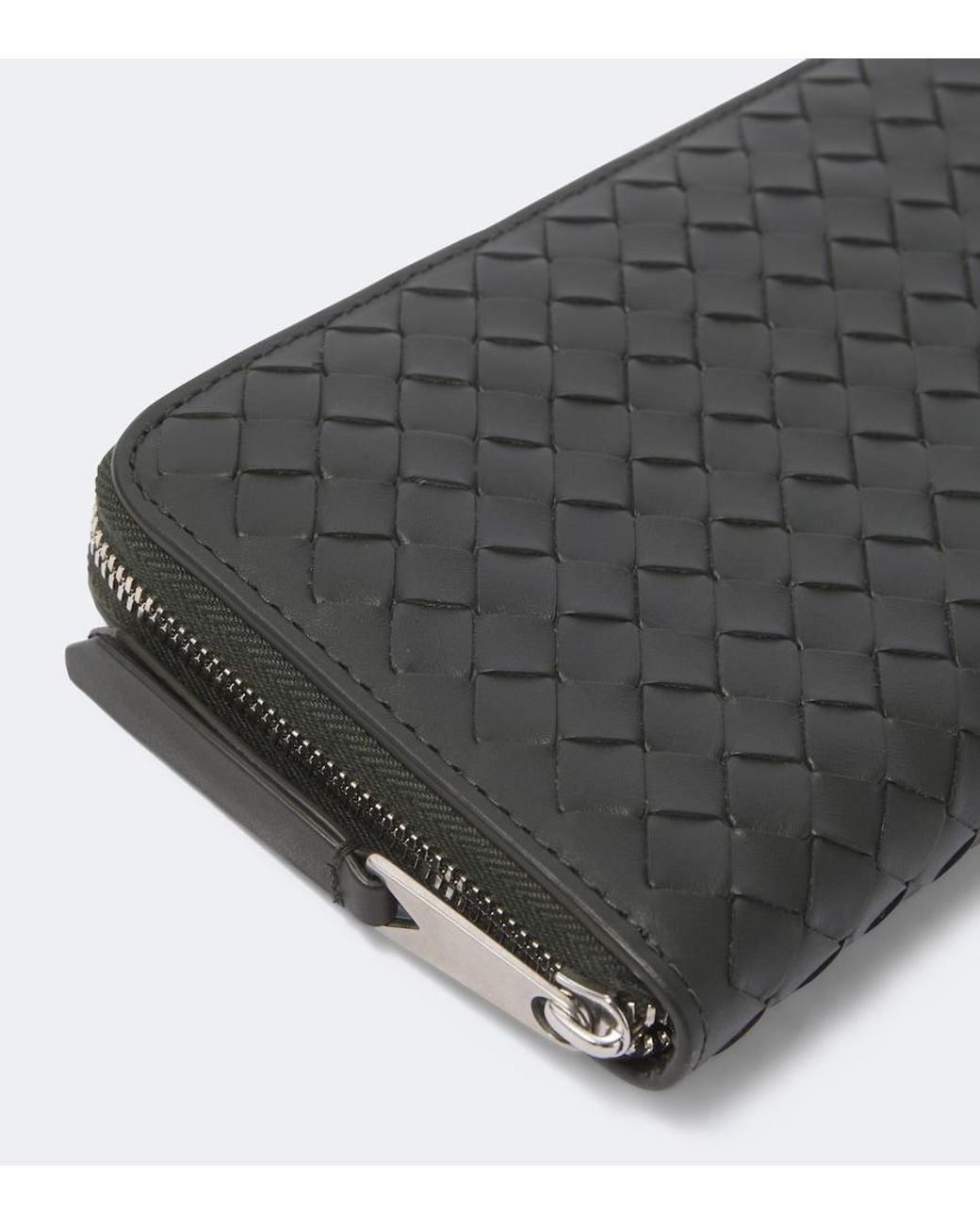 Bottega Veneta Black Intrecciato Leather Wallet for men