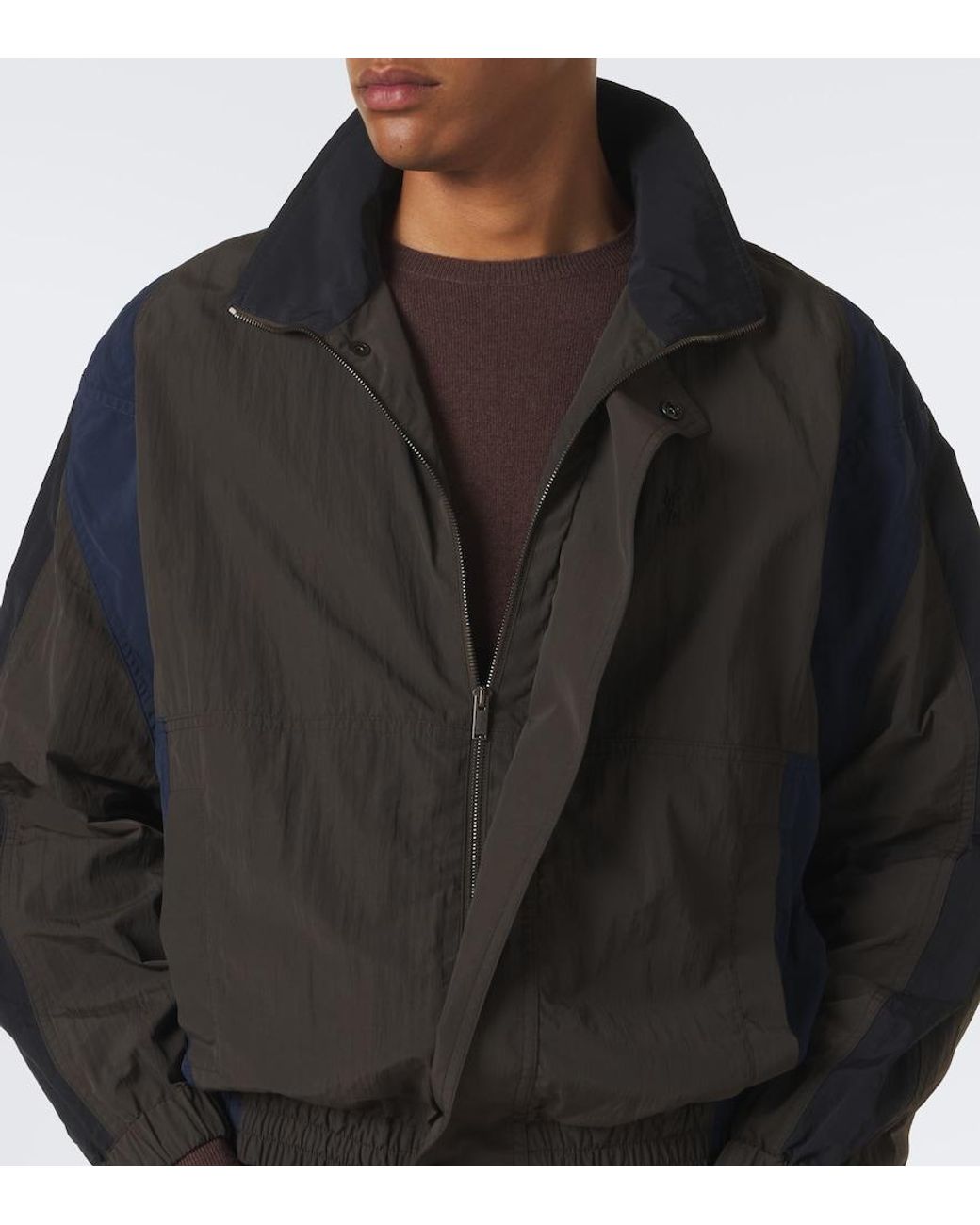 Saint Laurent Gray Cassandre Faille Jacket for men