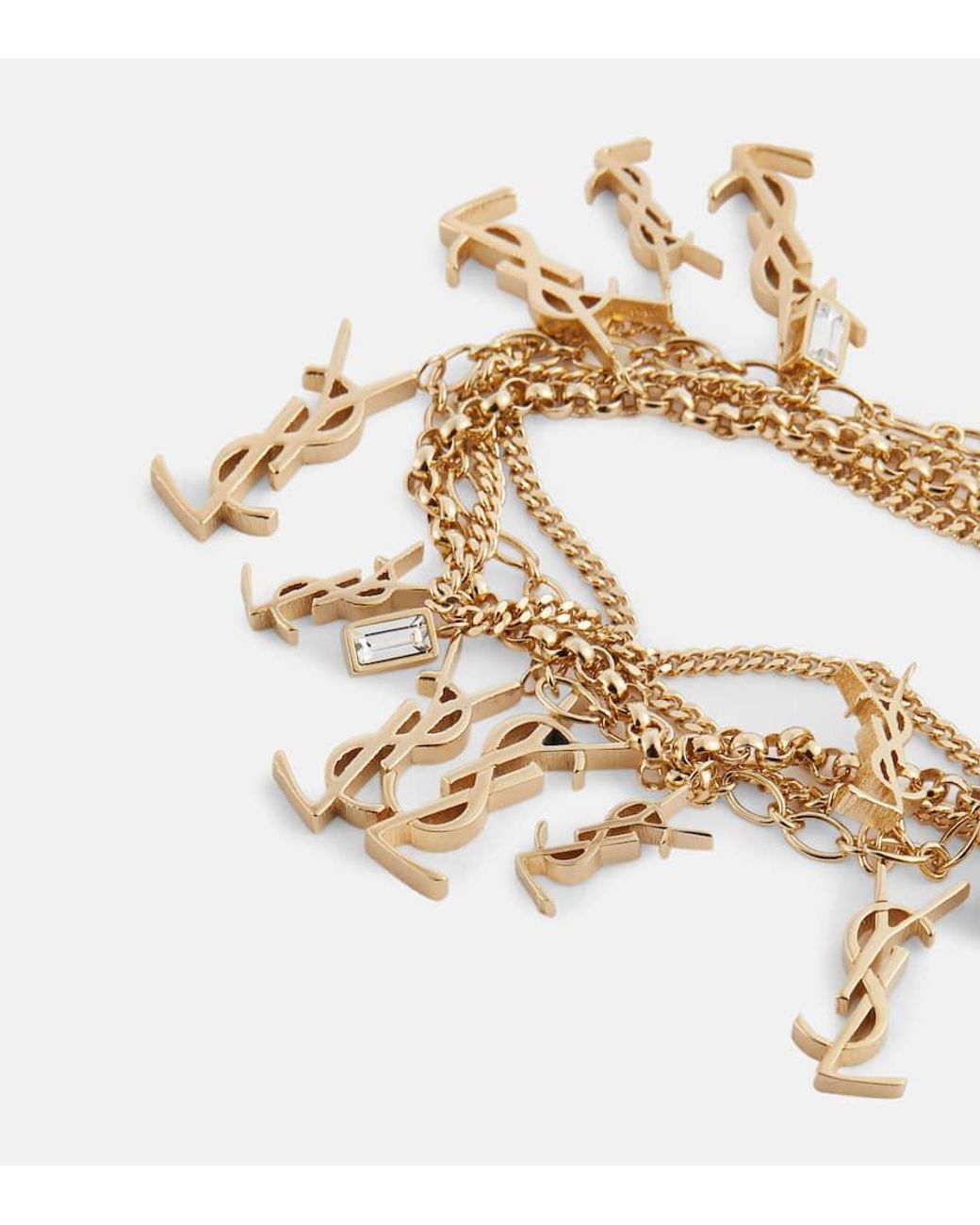 Pulsera Cassandre Con Charms Saint Laurent de color Metallic