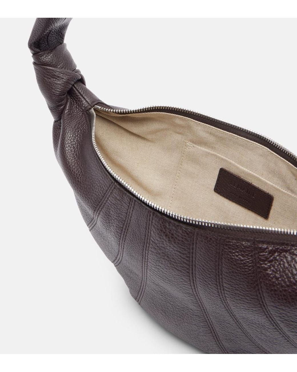Lemaire Metallic Croissant Small Leather Bag