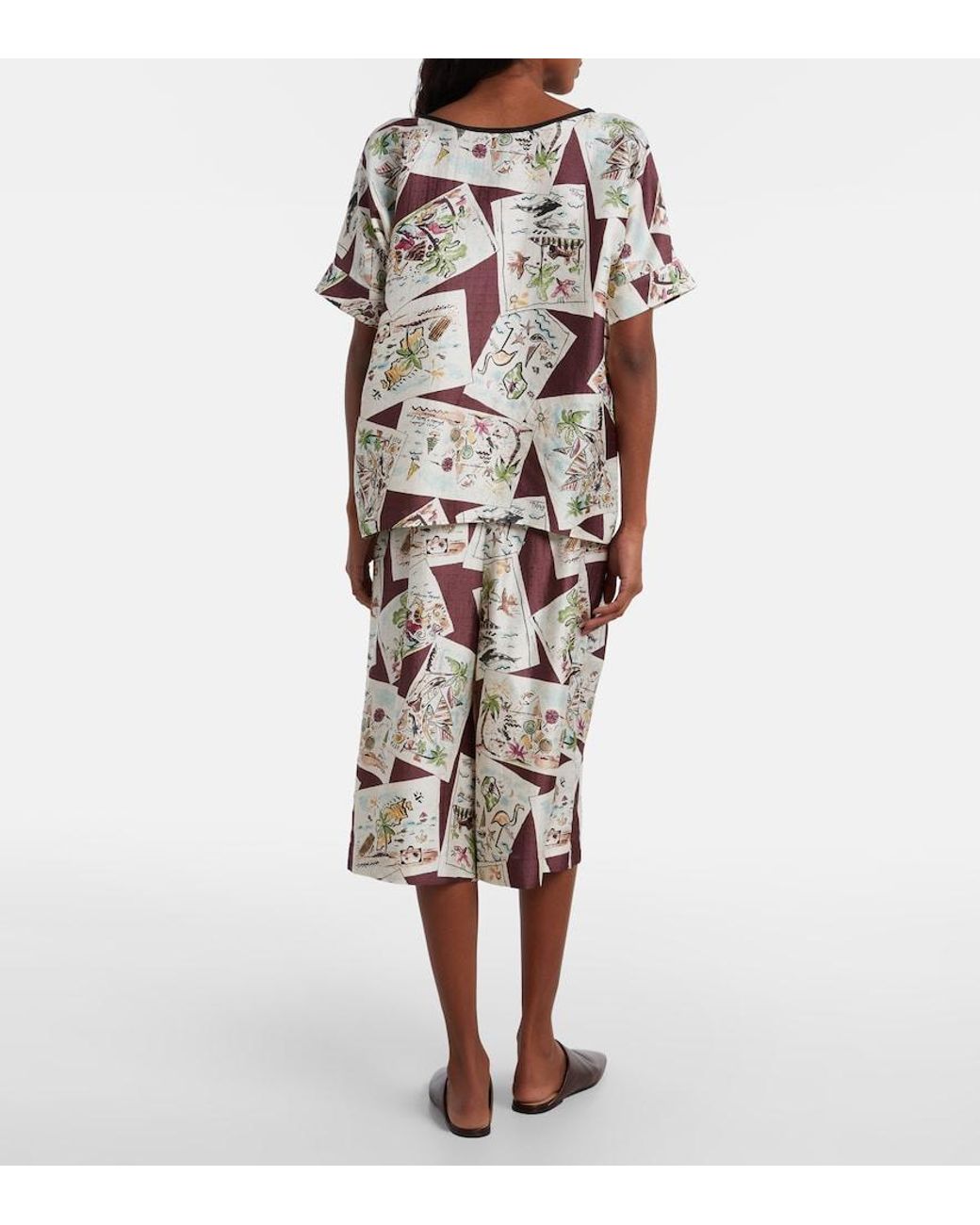 Loro Piana White Emon Silk Bermuda Shorts