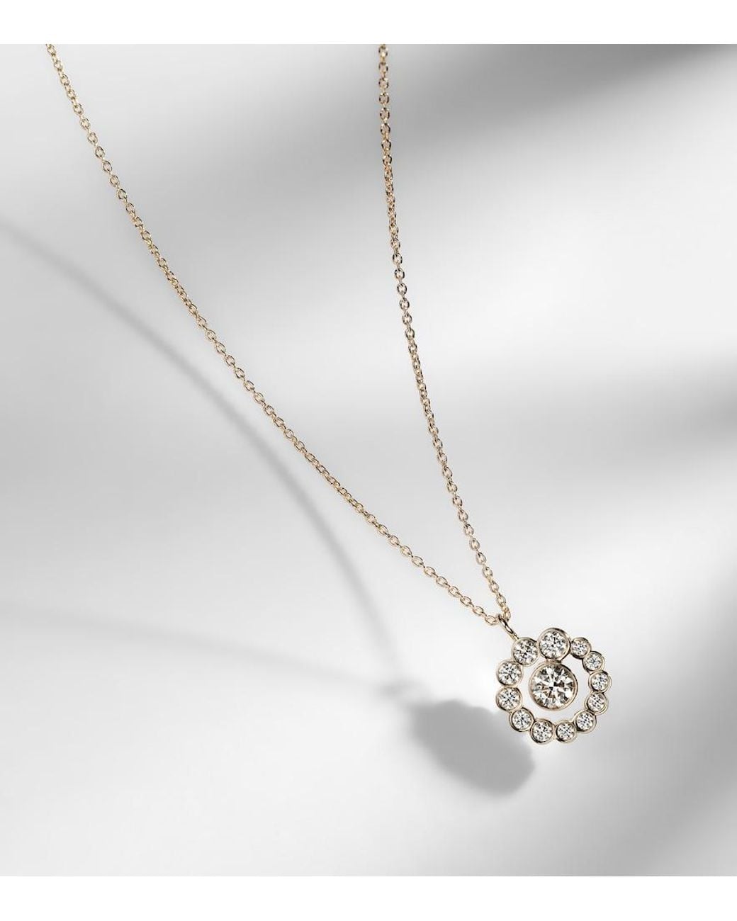 Sophie Bille Brahe White Reve Simple 18Kt Necklace With Diamonds