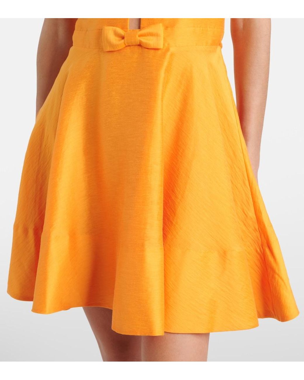 Rebecca Vallance Yellow Cera Cutout Halterneck Minidress
