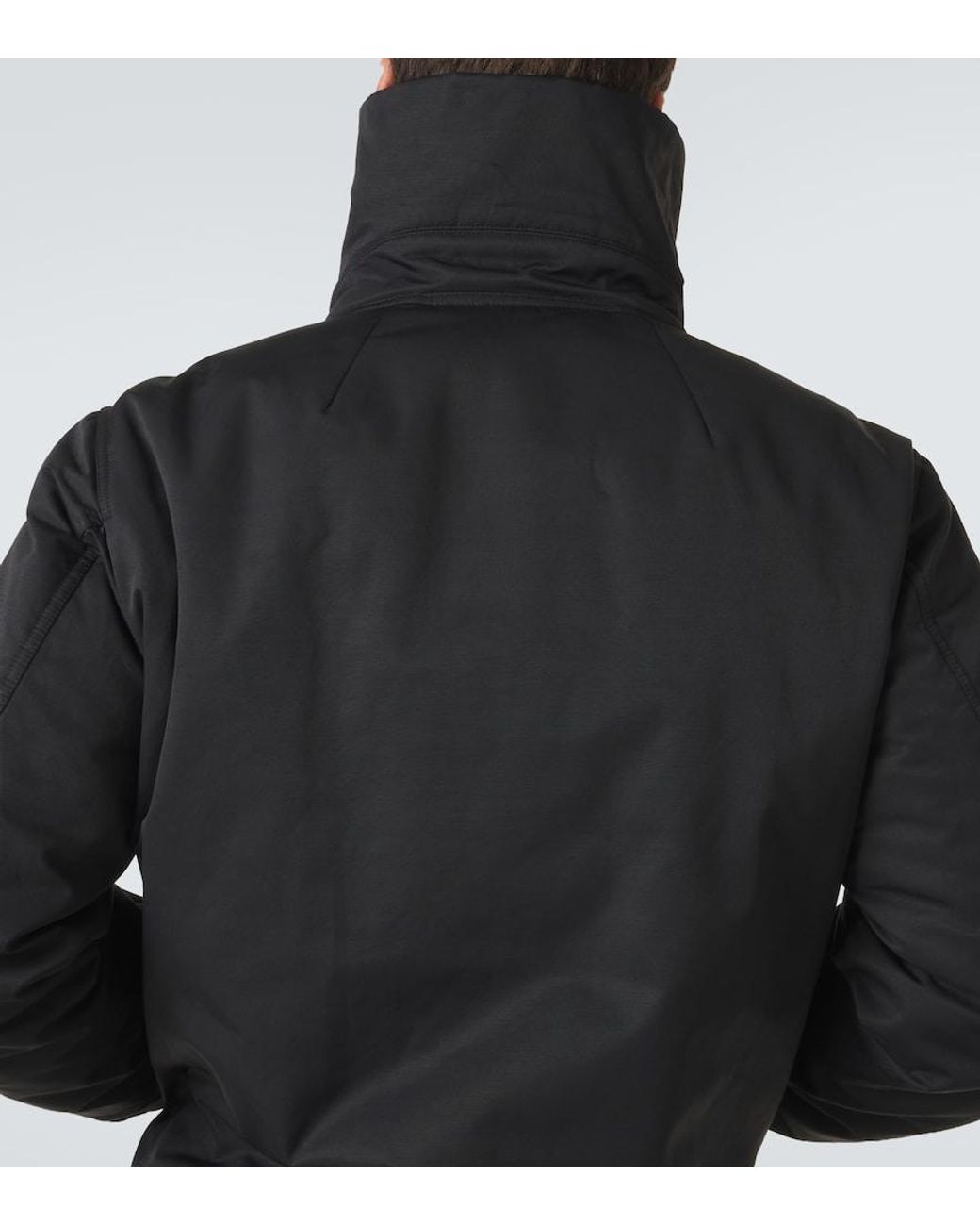 Rick Owens Black Dracuflight Padded Faille Jacket for men