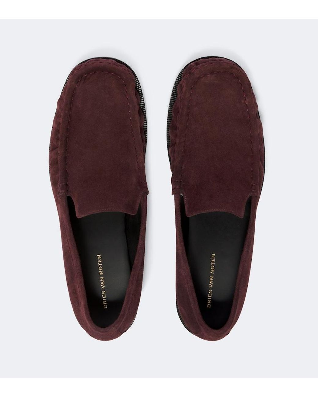 Dries Van Noten Brown Suede Loafers for men
