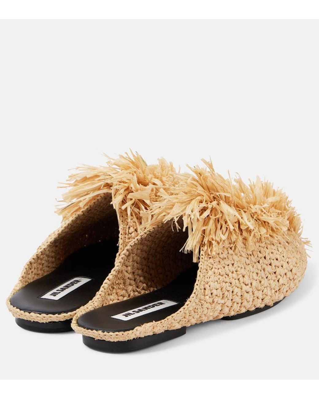 Mules En Raphia Jil Sander en coloris Natural
