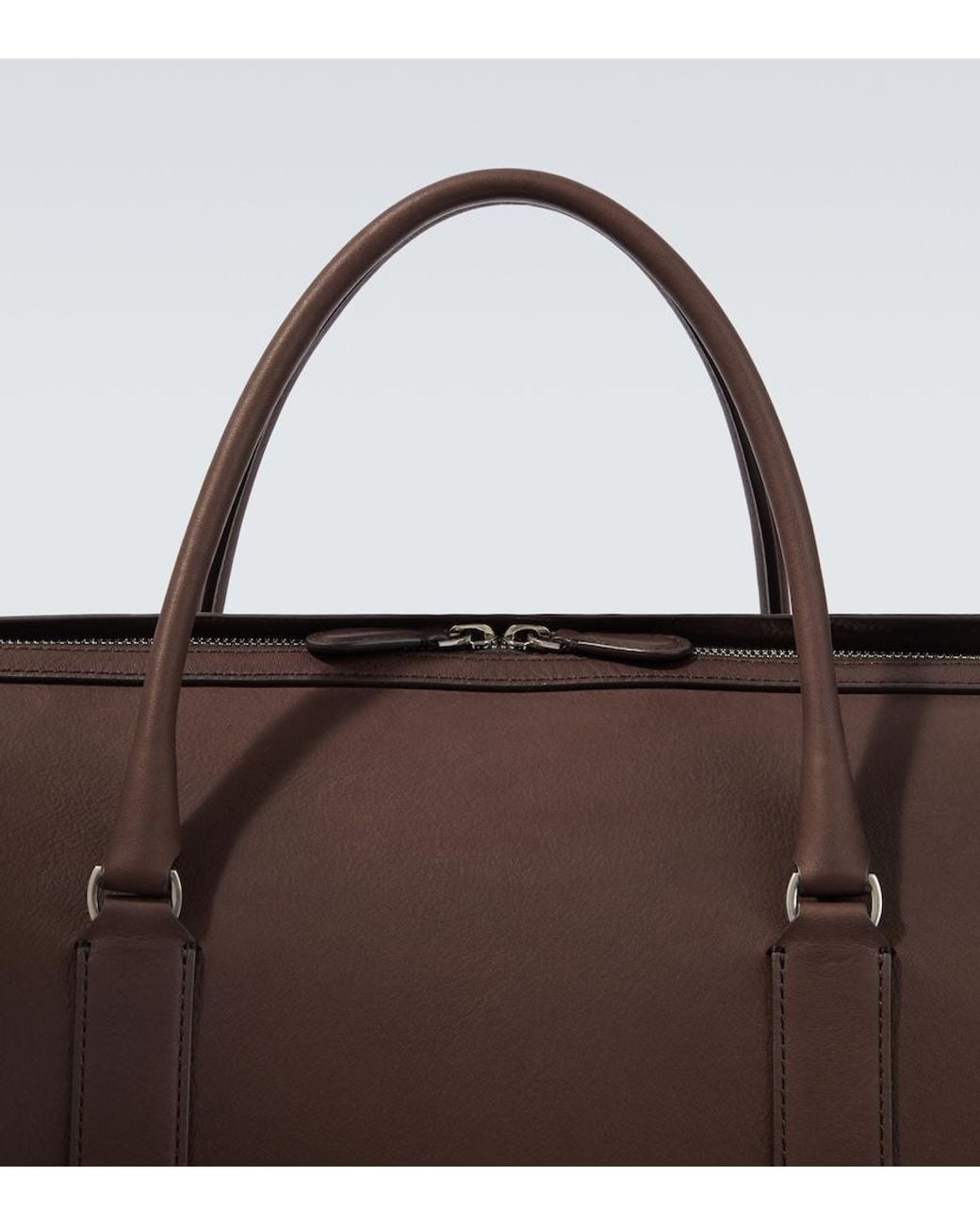 The Row Brown Iowa Leather Duffel Bag for men