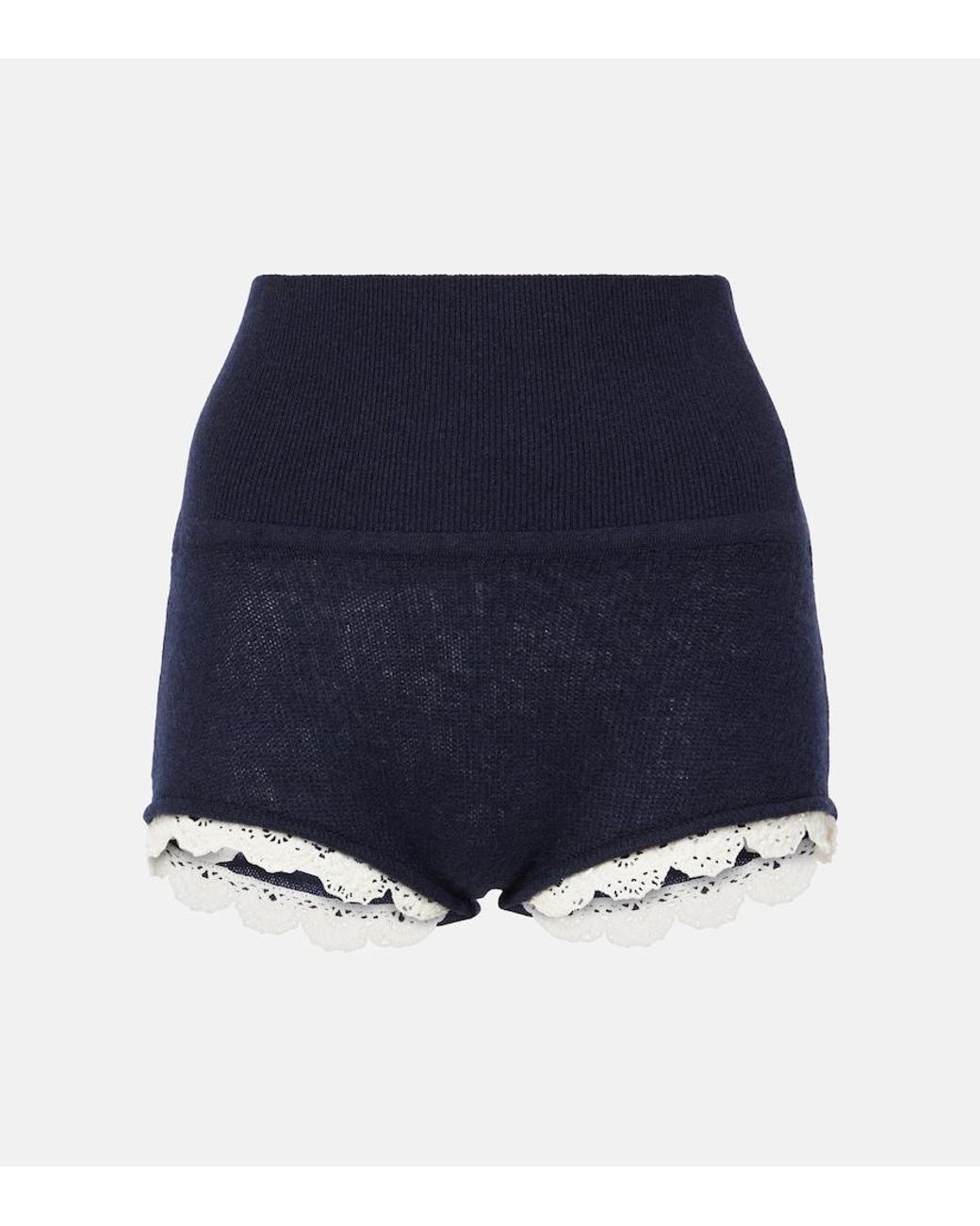Magda Butrym Blue Cashmere Shorts