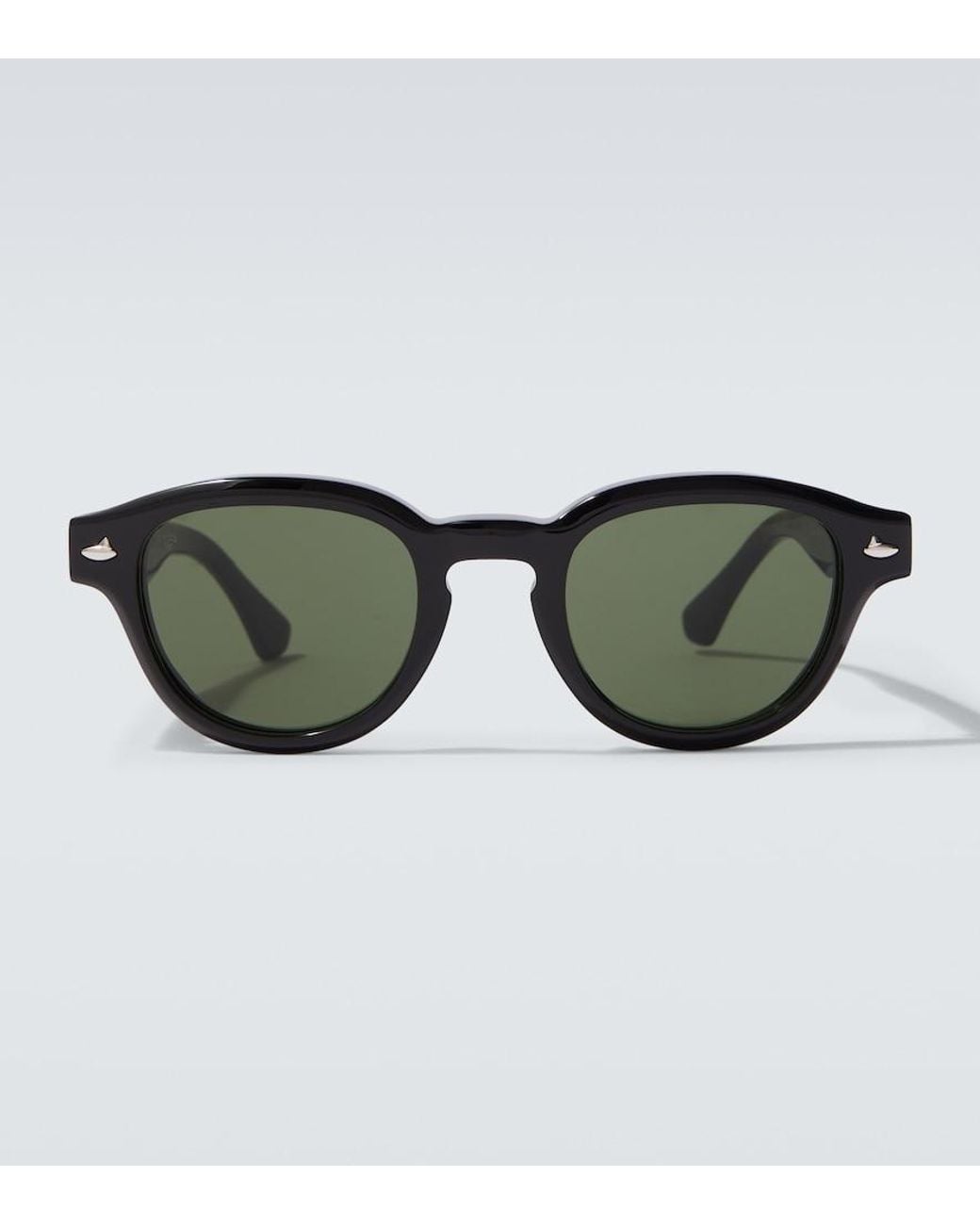 Sestini Eyewear Brown Round Sunglasses for men