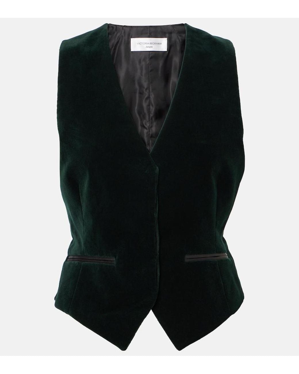 Victoria Beckham Black Velvet Vest