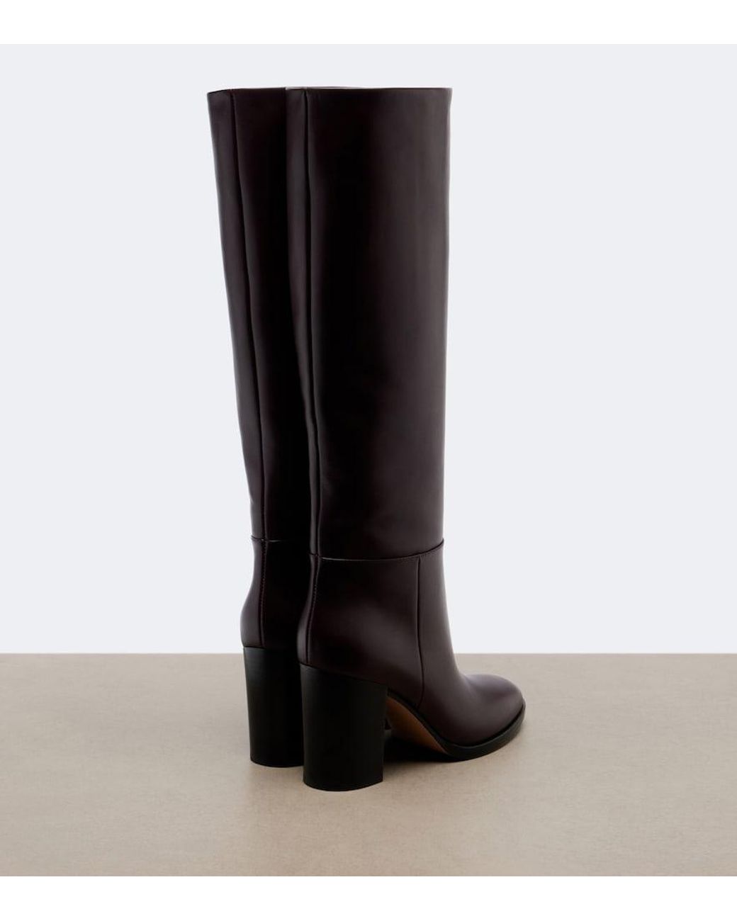 Gianvito Rossi Black Santiago Leather Knee-High Boots