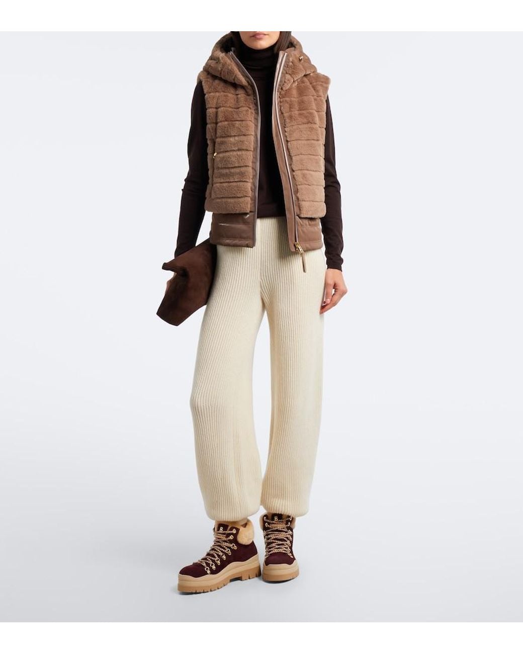 Bogner Brown Manda Down Ski Vest