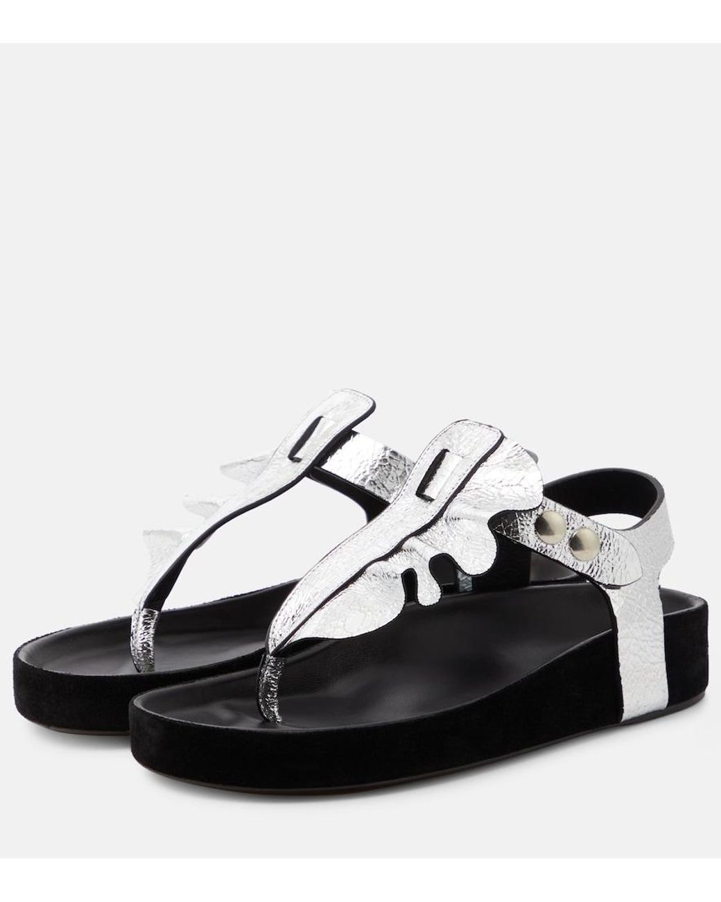 Isabel Marant Black Isela Metallic Sandals